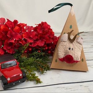 Fuzzy Reindeer Sock Ornament Box